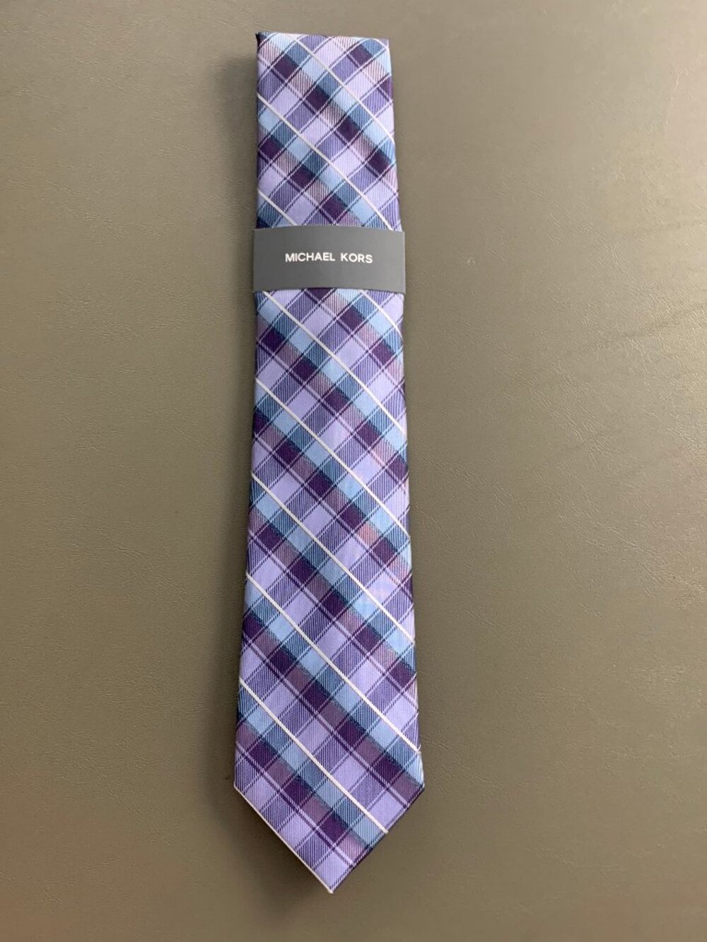 Michael Kors Men's 3'' Silk Blend Neck Tie, Purple Multi Deanne Plaid, One Size